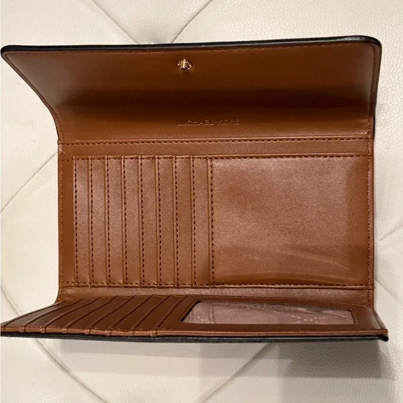 Michael Kors Dark Brown Logo Wallet - Picture 4 of 6